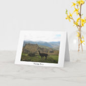 Kuelap, Peru-Grußkarte Karte (Gelbe Blume)