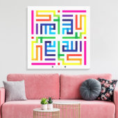 Kufi Calligraphy Allahuakbar-003 Leinwanddruck (Insitu (Wohnzimmer))
