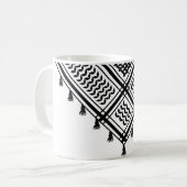 Kufiyeh - Schwarz Kaffeetasse (Vorderseite Links)