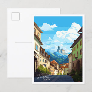 Kufstein Österreich vintage Reiseillustration Postkarte