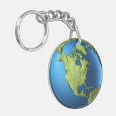 Kugel 3d abgeschieden auf Weiß. Kontinent Schlüsselanhänger (Vorderseite links)