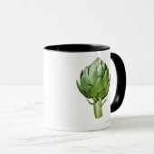 Kugel-Artischocke auf dem weißen Hintergrund Tasse (VorderseiteRechts)