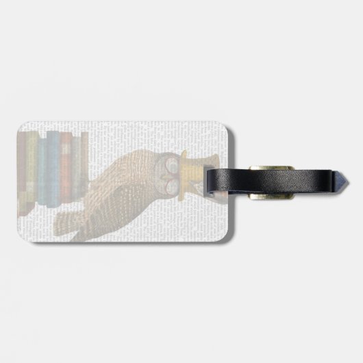 Kugel auf Büchern Gepäckanhänger (Rückseite horizontal)