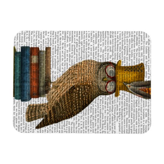 Kugel auf Büchern Magnet (Horizontal)