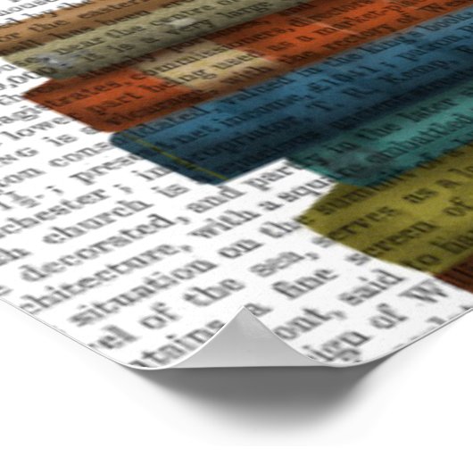 Kugel auf Büchern Poster (Ecke)