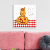 Kugel auf Pumpkin Gingham Pattern Canvas Print Leinwanddruck (Insitu (Wohnzimmer))