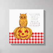 Kugel auf Pumpkin Gingham Pattern Canvas Print Leinwanddruck (Vorderseite)