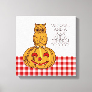 Kugel auf Pumpkin Gingham Pattern Canvas Print Leinwanddruck