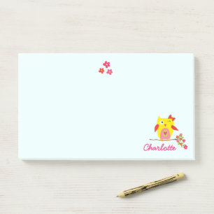 Kugel auf Zweig mit rosa Blume Personalisierter Na Post-it Klebezettel