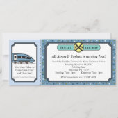 Kugel-Bahnkarten-Einladung Einladung (Vorderseite)