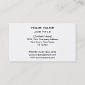 Kugel-Chrom-Visitenkarte Visitenkarte (Rückseite)