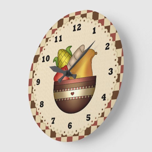 Kugel der Fruchtkekse Große Wanduhr (Winkel)