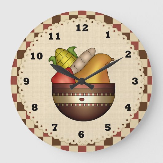 Kugel der Fruchtkekse Große Wanduhr (Vorderseite)