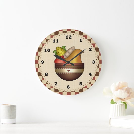 Kugel der Fruchtkekse Große Wanduhr (Zuhause)