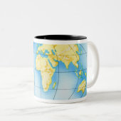 Kugel der Welt Zweifarbige Tasse (VorderseiteRechts)