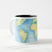 Kugel der Welt Zweifarbige Tasse (Vorderseite Links)