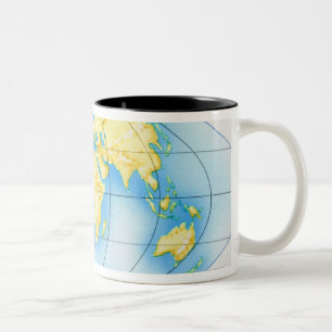 Kugel der Welt Zweifarbige Tasse