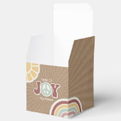 Kugel Joy Peace Pink Brown Baby Shower Hippie Geschenkschachtel (Geöffnet)