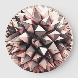Kugel mit Dreiecken fragmentiert Oberfläche Große Wanduhr