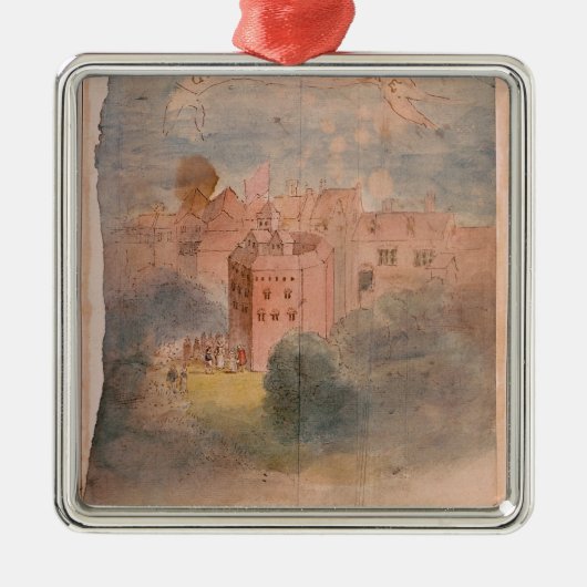 Kugel-Theater, Southwark Silbernes Ornament (Vorne)