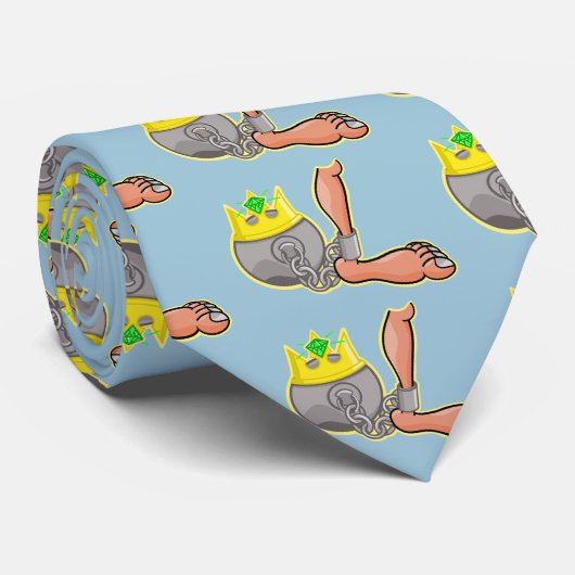 Kugel und Kette, die eine Krone tragen Krawatte (Gerollt)