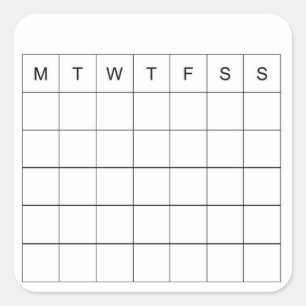 Kugel-Zeitschriften-Minikalender-Aufkleber Quadratischer Aufkleber