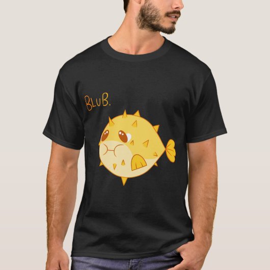 Kugelfisch ‘Blub’ Design T-Shirt (Vorderseite)