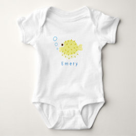 Kugelfisch individuell benannter Baby-Body Baby Strampler