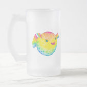 Kugelfisch Mattglas Bierglas (Links)