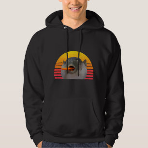 Kugelfisch-Meme isst eine Karotte Lustiger Fisch Hoodie