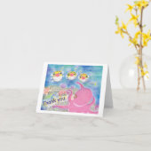 Kugelfisch Musik Kinder Dankeskarten Karte (Gelbe Blume)