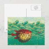 Kugelfisch Postkarte (Vorne/Hinten)