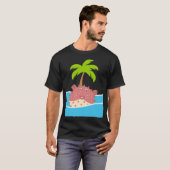 Kugelfisch und Kokosnusbaum T-Shirt (Vorne ganz)
