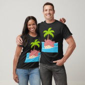 Kugelfisch und Kokosnusbaum T-Shirt (Unisex)