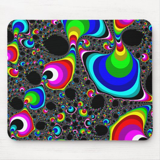Kugelförmiger Regenbogen - Fraktal Mousepad (Vorne)