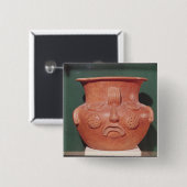 Kugelförmiger Vase mit einem Gesicht, von Button (Vorne & Hinten)