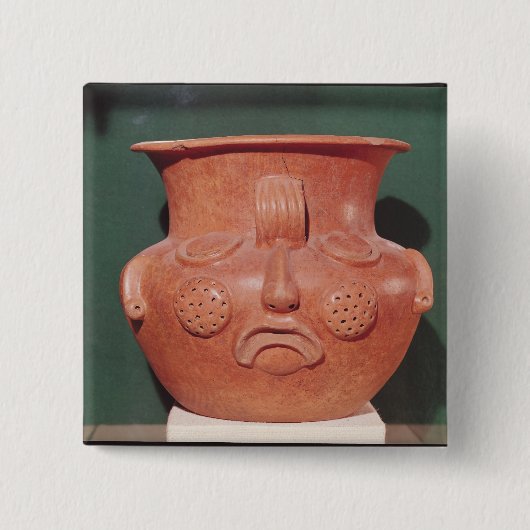 Kugelförmiger Vase mit einem Gesicht, von Button (Vorderseite)