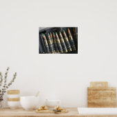 Kugelgeschosse für eine automatische Wunde der M-2 Poster (Küche)