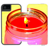 Kugelkerzenkunst Pop Incipio iPhone Geldbeutel-Hülle (Folio Geöffnet)