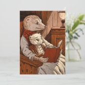 Kugeln lesen ein Buch Dankeskarte (Stehend Vorderseite)