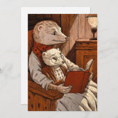 Kugeln lesen ein Buch Dankeskarte (Vorne/Hinten)