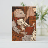 Kugeln lesen ein Buch Dankeskarte (Stehend Vorderseite)