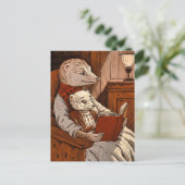 Kugeln lesen ein Buch Postkarte (Stehend Vorderseite)