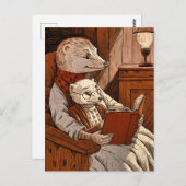 Kugeln lesen ein Buch Postkarte (Vorne/Hinten)