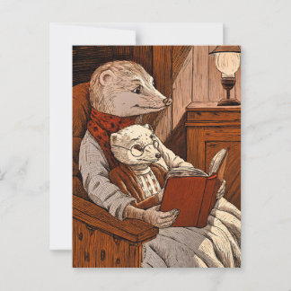 Kugeln lesen ein Buch Postkarte