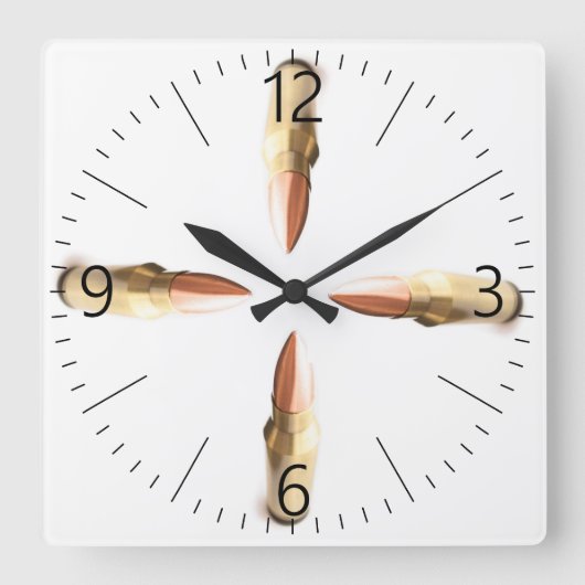 Kugeln Quadratische Wanduhr (Vorderseite)