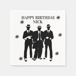 Kugeln und Gangster-Party-Servietten Serviette