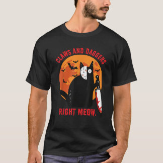 Kugeln und Gepäck Black Cat Moon Bat Funny Hallowa T-Shirt
