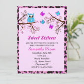 Kugeln und Schmetterlinge 16 . Geburtstag Einladung (Stehend Vorderseite)