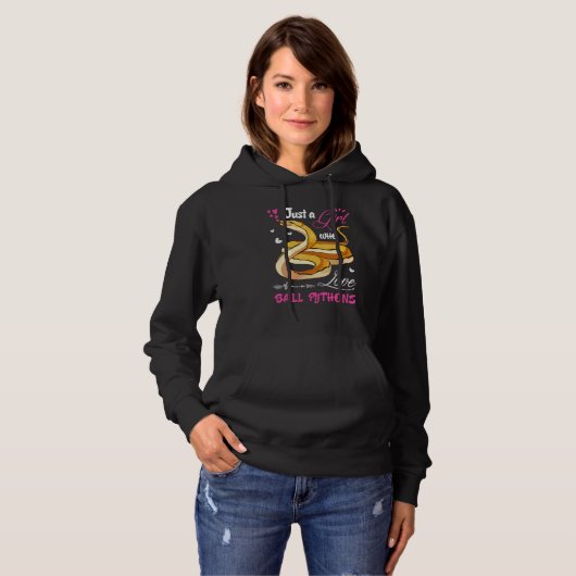 Kugelpython Frauen Nur Ein Mädchen Das Kugelpython Hoodie (Vorne ganz)